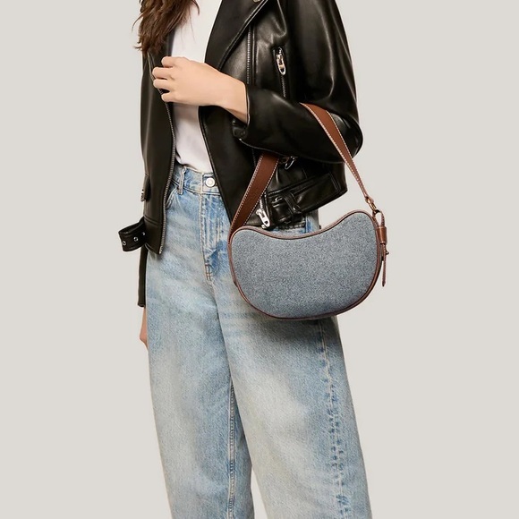 Aimee Kestenberg Denim and Leather Shoulder Bag - Picture 3 of 5